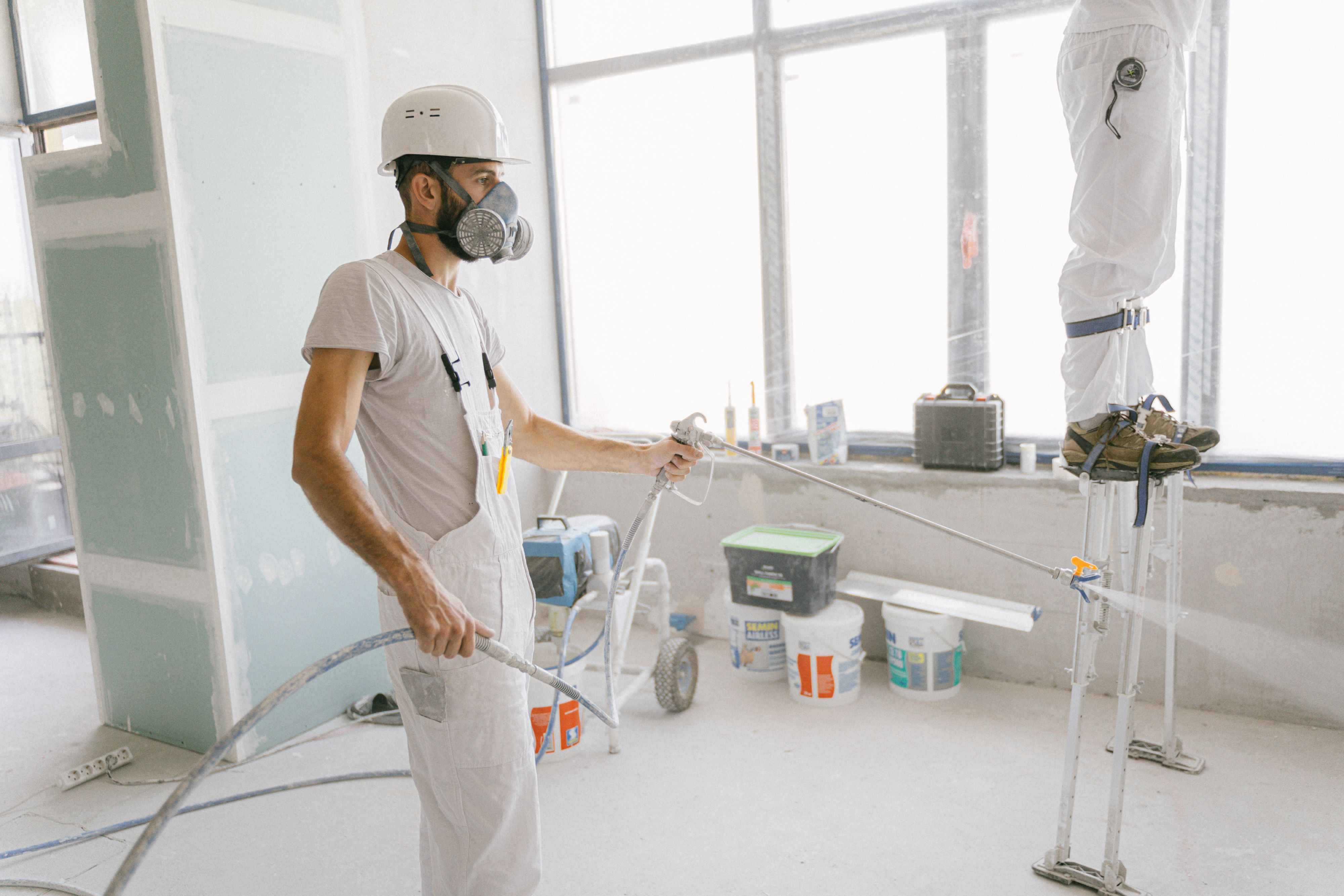 석고보드 퍼티면 위 도장 마감 공정